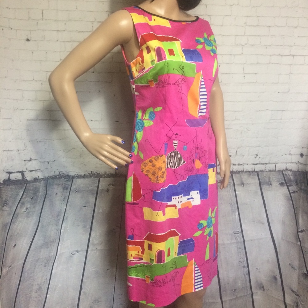 Tropical Sailboats Keyhole Dress